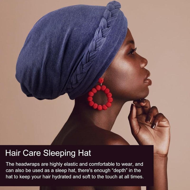 DRESHOW Turban Pre-Tied Twisted Hat Thread African Head Wraps for Black Women Chemo Cancer Cap Braid Hair Cover - Image 4